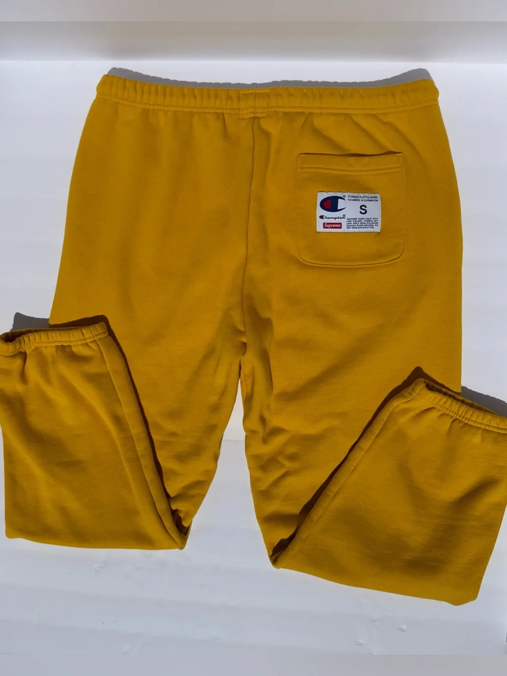 Supreme Champion Chrome Sweatpants in Gold *AUTHENTIC & RARE*